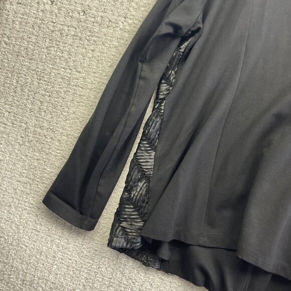 Picadilly Full Zip Jacket Black Moto Textured Mix-Media Women Sz XL Canada Made - Picture 12 of 13